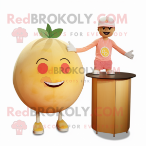 Beige Grapefrugt maskot...