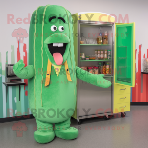 Green Hot Dog mascotte...