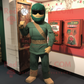 nan Gi Joe mascot costume character dressed with a Henley Tee and Clutch bags