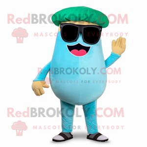 Cyan Burgers maskot kostume...