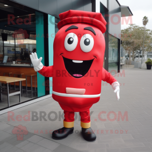 Red Burgers maskot drakt...