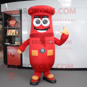 Red Burgers maskot kostume...