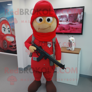 Red Sniper maskot drakt...