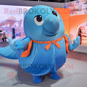 Orange Blue Whale mascotte...