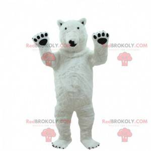 Fato de urso polar gigante, mascote de urso polar -