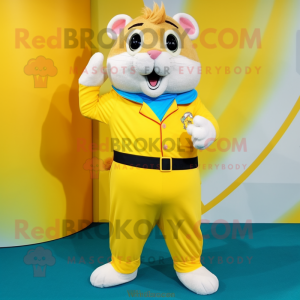 Geel Hamster mascotte...