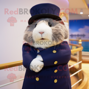 Navy cavia mascotte kostuum...