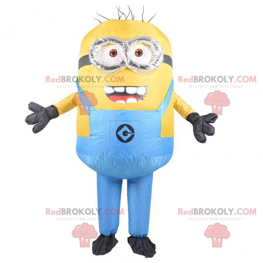 Oppblasbare Minions Cosotume Gul Tegneseriefigur Kutte Opp L 175 180cm