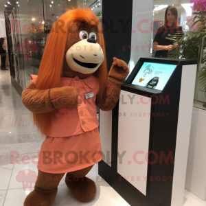 Perzik orang-oetan mascotte...