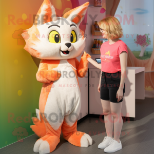 Peach Lynx maskot kostume...