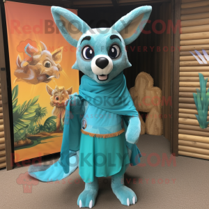 Turquoise Dingo mascotte...