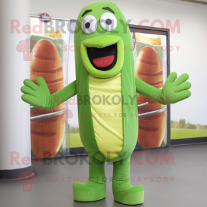 Green Hot Dogs maskot...