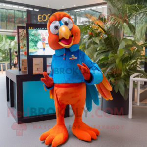 Oransje Macaw maskot drakt...