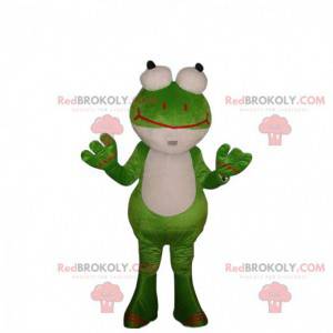 Zelený a bílý kostým žáby s očima - Redbrokoly.com