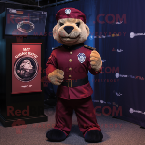 Maroon Navy Seal mascotte...