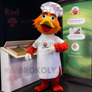 Olive Chicken Parmesan mascot costume character dressed with a Henley Tee and Pocket squares