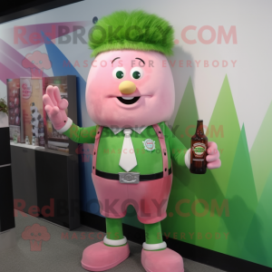 Pink Green Beer mascotte...