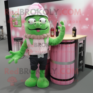 Pink Green Beer mascotte...