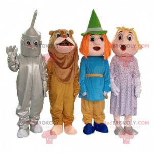4 mascottes uit de tekenfilm "The Wizard of Oz", 4 vermommingen