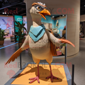 Tan Passenger Pigeon maskot...