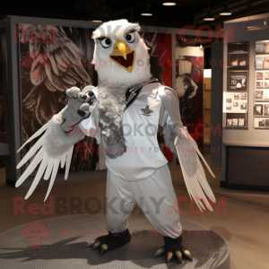 Silver Hawk maskot kostume...