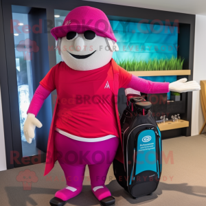 Magenta Golf Bag maskot...