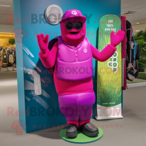 Magenta golftas mascotte...