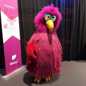 Magenta Kiwi maskot kostume...