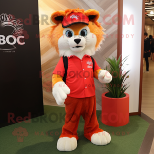 Red Lynx maskot kostyme...