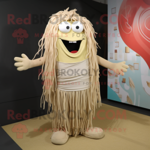 Beigefarbener Spaghetti...