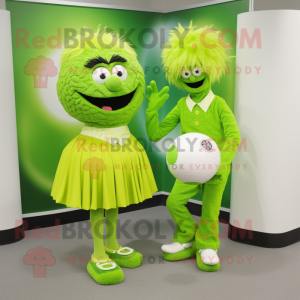 Lime Green Golf Ball maskot...