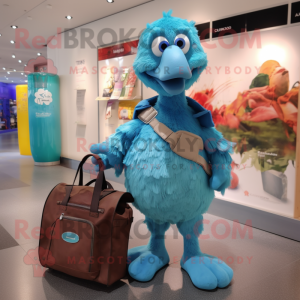 Cyan Dodo Bird mascotte...