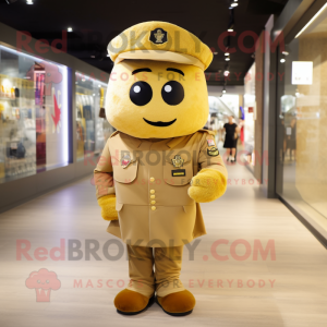 Gold Army Soldier maskot...