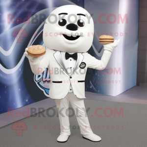 Hvid Bagels maskot kostume...