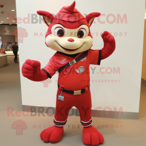 Rød armbånd maskot kostume...