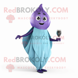 Sky Blue Aubergine maskot...