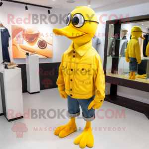 Yellow Gull maskot drakt...