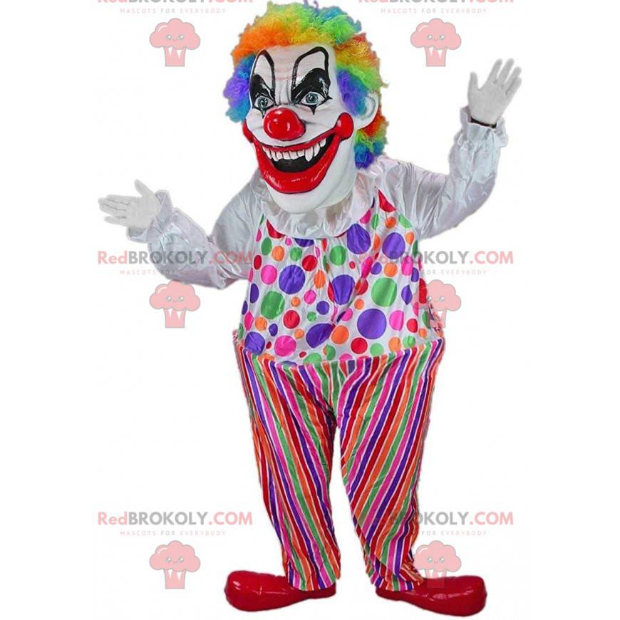 Duivelse clown mascotte, Halloween-kostuum - Besnoeiing L (175-180