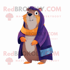 Navy Capybara maskot drakt...