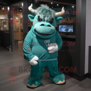 Teal Bull maskotdräkt...