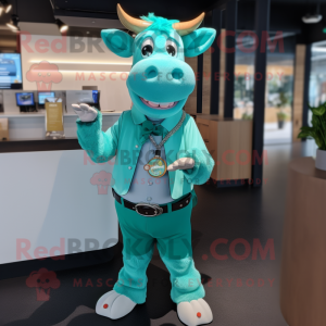 Turquoise Guernsey Cow...