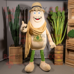 Beige asperges mascotte...