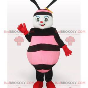 Pink og sort bi maskot - Redbrokoly.com