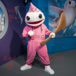 Pink Swordfish maskot...