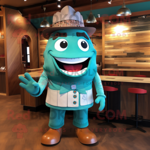 Turquoise steak mascotte...