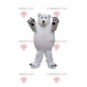 Mascotte orsacchiotto bianco, costume da orso polare -