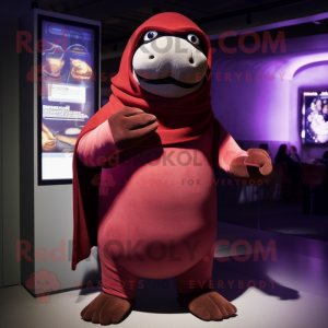 Maroon Walrus mascotte...