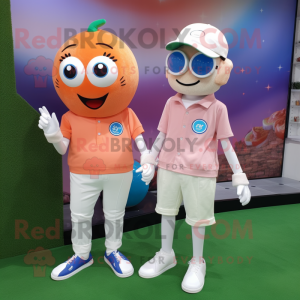 Peach Golf Ball mascotte...