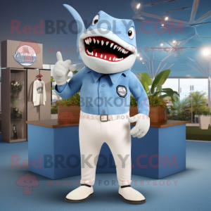 Sky Blue Megalodon mascotte...