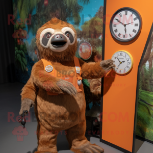 Rust Sloth maskot kostym...